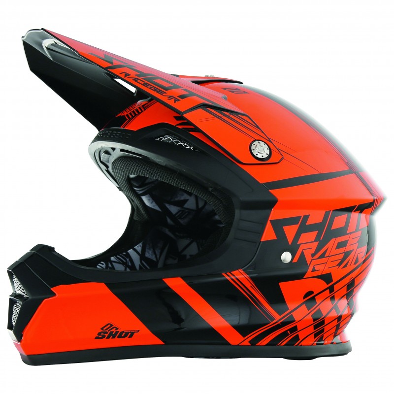  VOMI Casque Motocross Homme, Noir et Rouge, Adulte