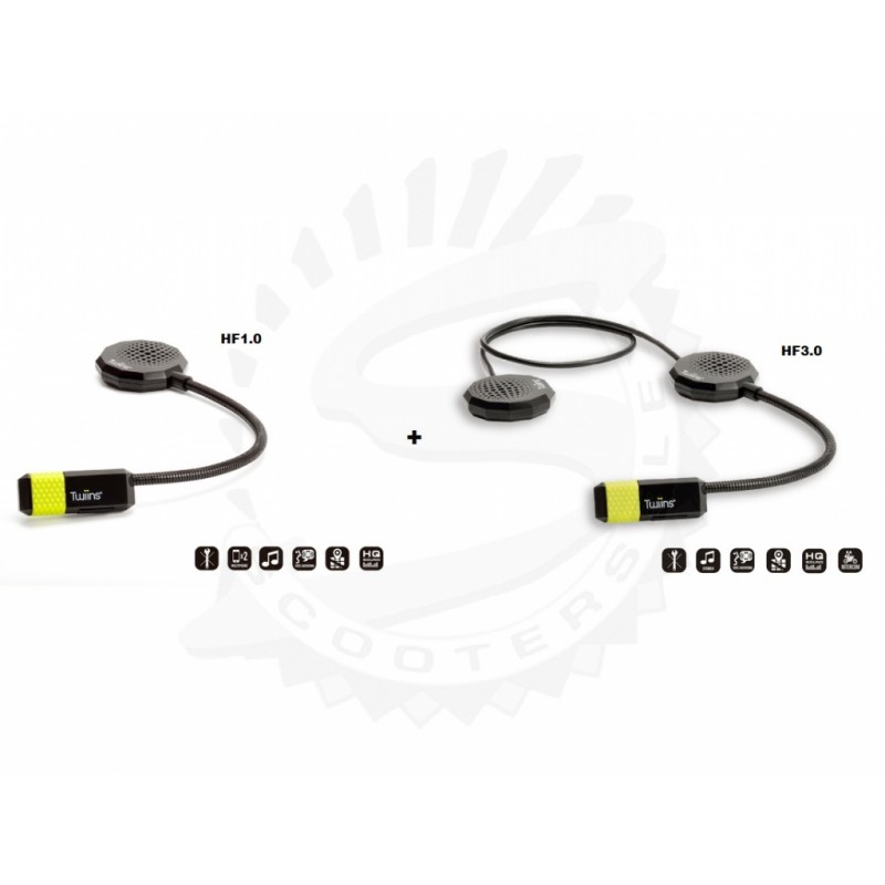 Twiins - Kit mains-libres Handsfree 1.0 Mono Noir / Jaune