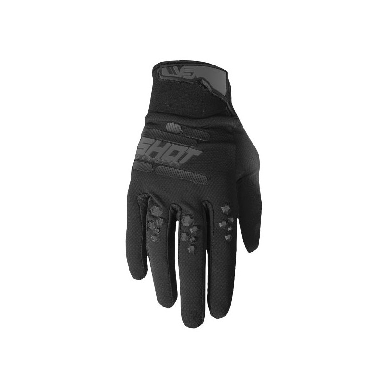 Gants moto enfant Racer Wildry - Noir