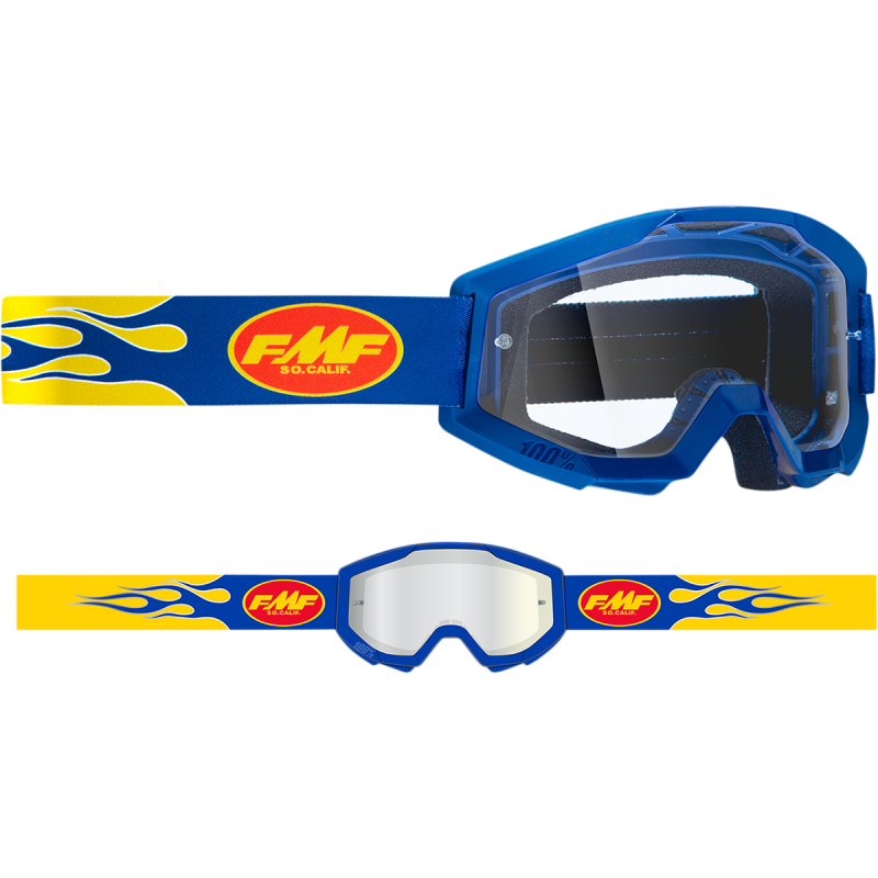 Masque FMF Power Core PRORACER - Motocross, Pitbike, Ski - Anti-Buée - Orange