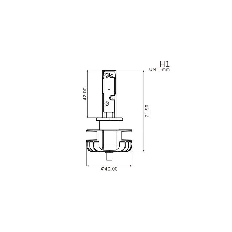 Ampoule H1 MYRA LED + Ballast 16W/2200 Lumens (Code)