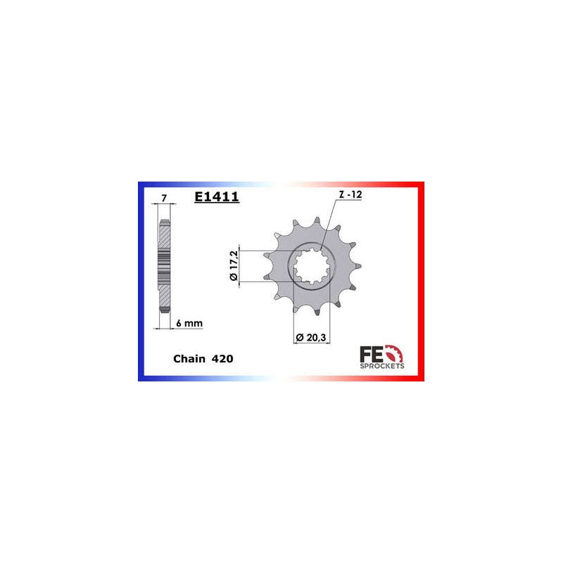 Ex Ray Chain Kit Chaine Masai X-Ray 50 11X62 FE420R CHAINE 420 SUPER RENFORCEE avec ...