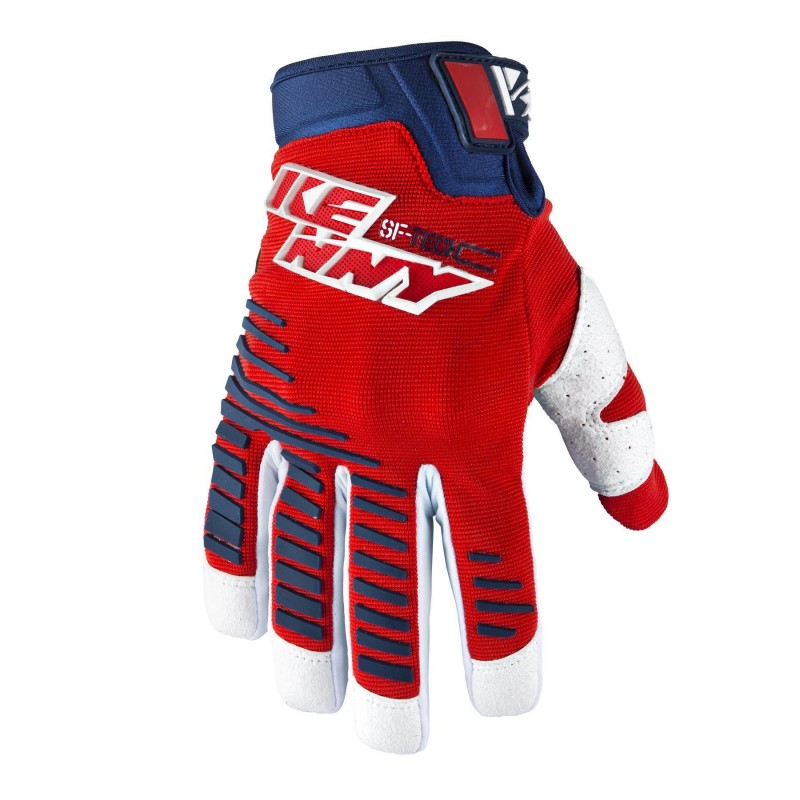 Gants moto cross enfant Kenny Track - black red - Taille 2